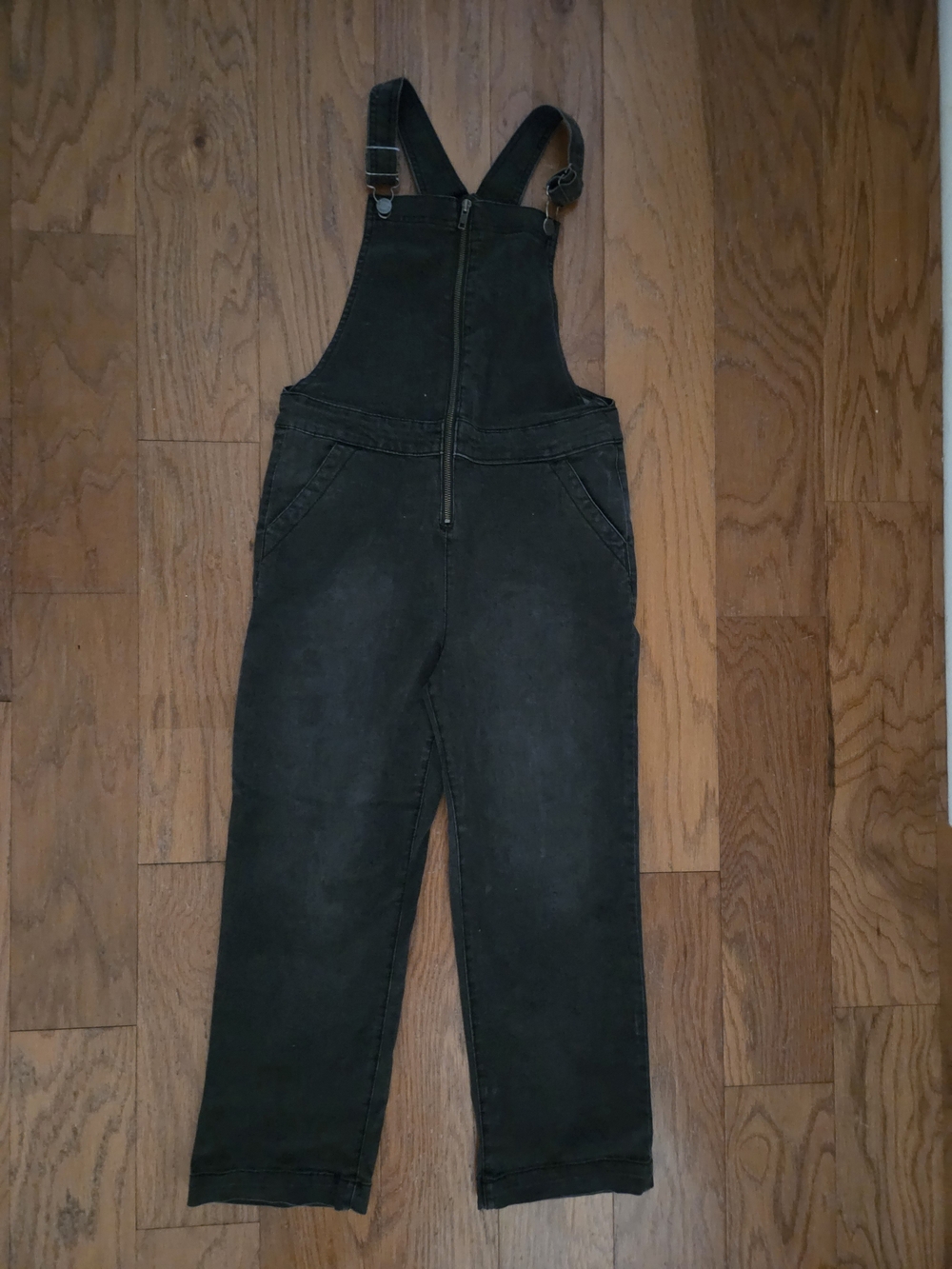 Girls Black Denim Overalls Jumpsuit L 10/12